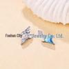Titanium Alloy Rhombus Zirconium Ear, Lip, and Tongue Piercing Studs