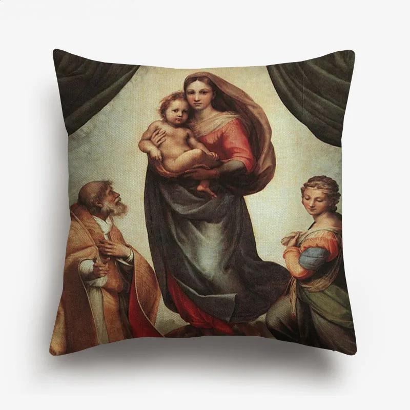 The Emperor Napoleon Cushion Covers European Neoclassicism Retro Vintage Portrait Oil Painting Decorative Pillows For Sofa