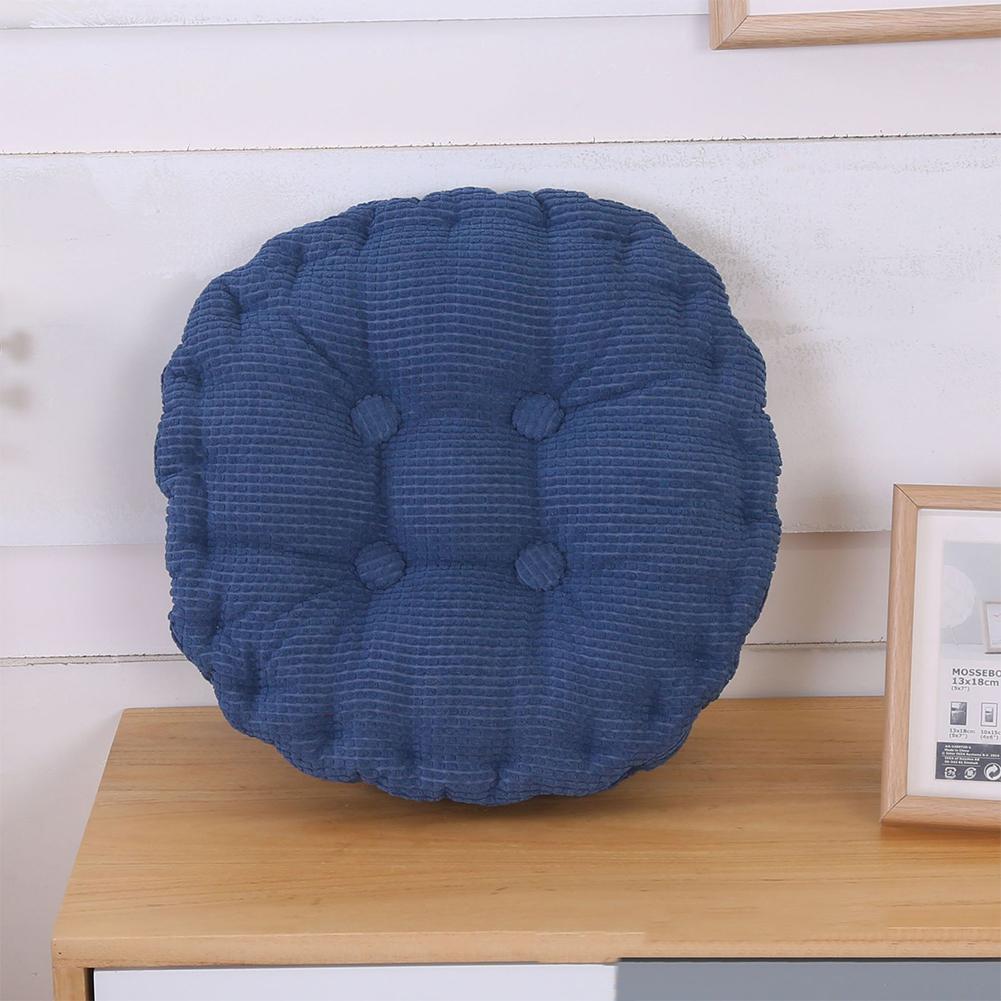 Chair Cushion Tatami Corduroy Round Soft Seat Pad For Car Home Kitchen Garden Dining Room Office