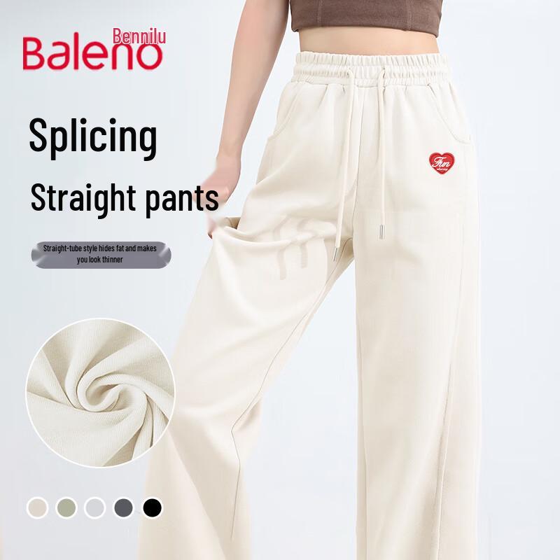 Baleno Women's Spliced Straight-Leg Casual Pants