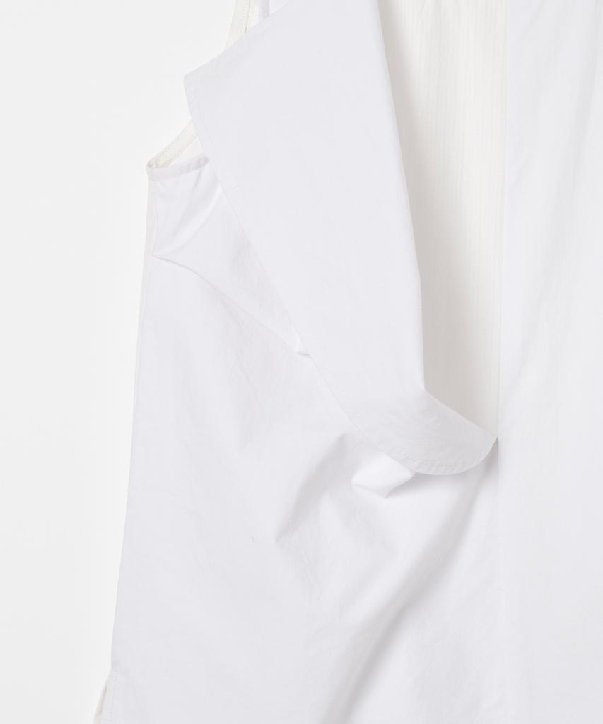 MILLO WOMEN Double Layer Sleeveless Shirt [White]