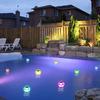 Solar Powered Floating Pool Lamp Three-Mode Outdoor Night Lights  Swimming Pool