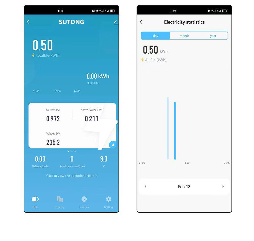 WiFi Smart Circuit Breaker with Over/Undervoltage Protection, Tuya App Control, Auto Reclosing, and Prepayment Electric Meter.