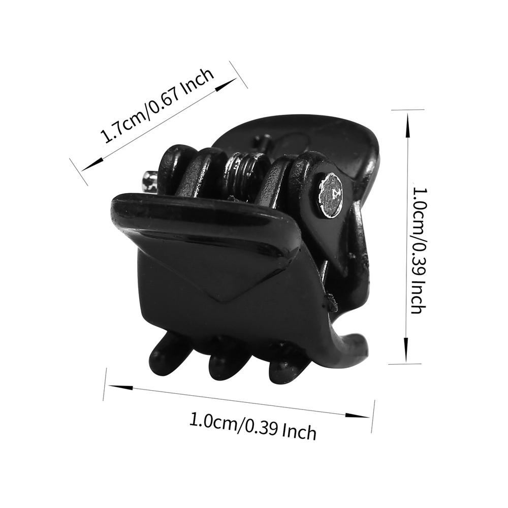 10Pcs Hair Claw Clips for Women 1.0 1.5cm Small Black Brown Transparent Plastic Mini Hairpin Barrettes Hair Styling Accessories