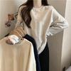 Autumn and winter fleece thickened sweater women's loose Korean version oversize long-sleeved top wear autumn clothes pullover jacket