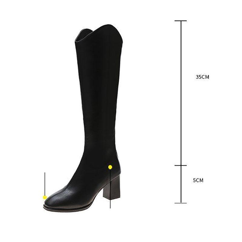 Женские сапоги Рыцарские сапоги Сапоги из мягкой кожи Бежевые осенне-зимние высокие — фото 7