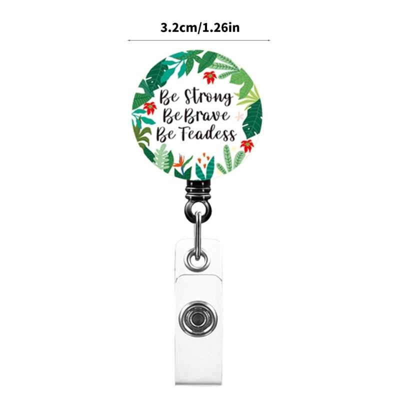 Retractable Badge Holder with Metal Clip Rotating ABS Badge Holder for Student Teacher Doctor Nurse Badge Holder