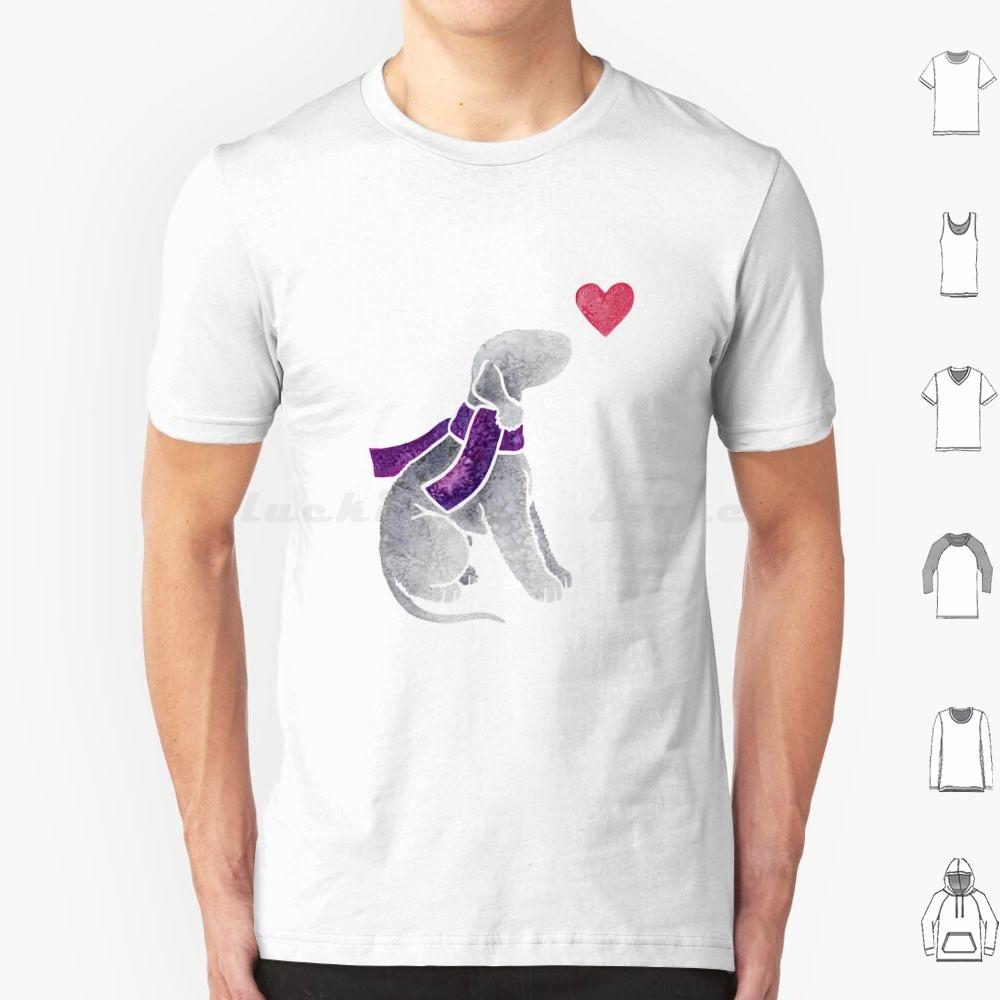 Watercolour Bedlington Terrier T Shirt Cotton Men Women DIY Print Bedlington Bedlie Bedlington Terrier Terrier Terriers Bedlies S