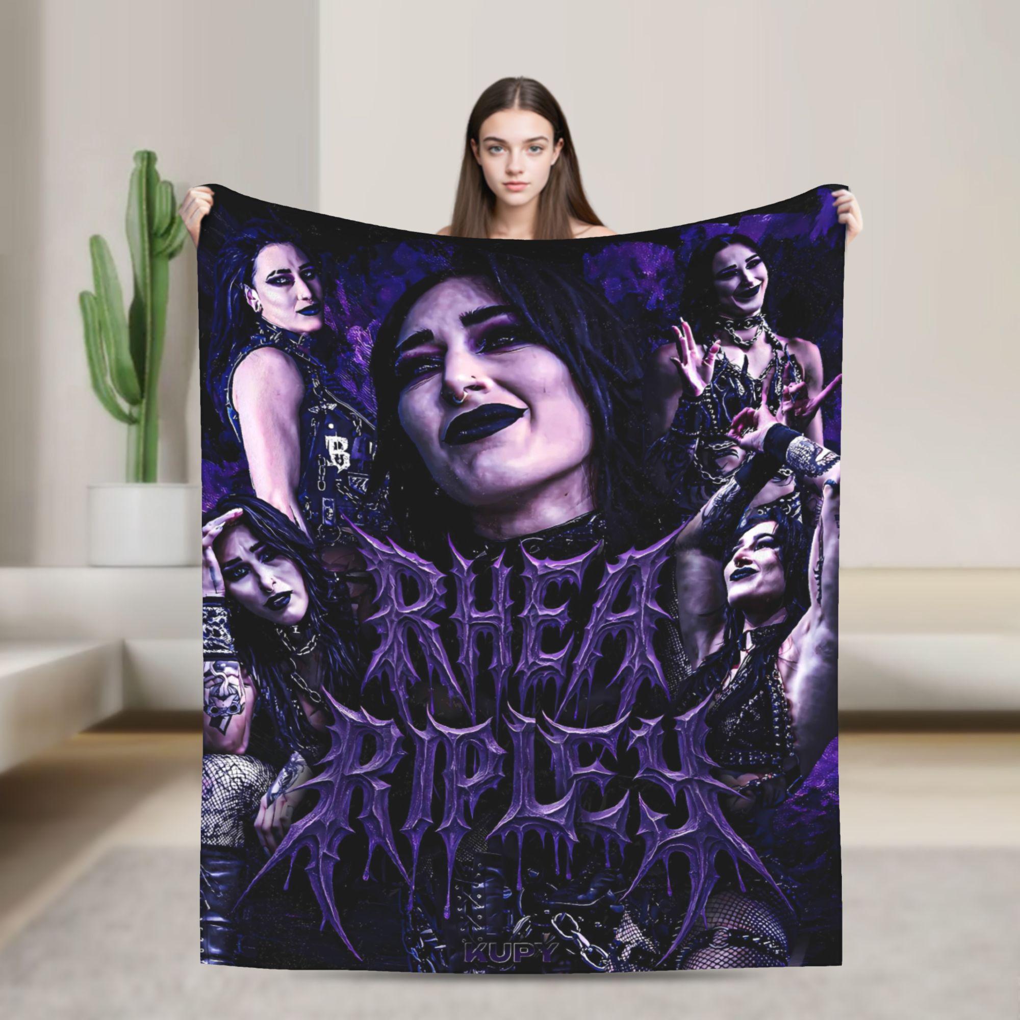 

Super Soft Blanket Airplane Travel Rhea Ripley Pro Wrestling Throw Blanket Flannel Bedspread For Living Room Sofa Bed Cover 30x40in
