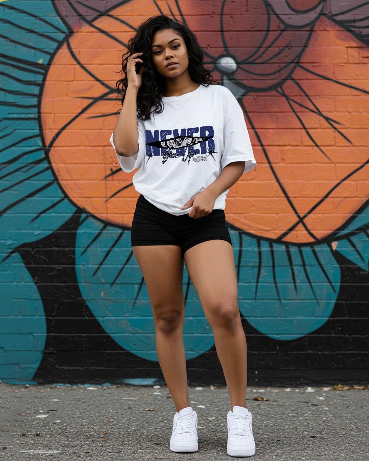 Never Give Up Oversized T-Shirt S