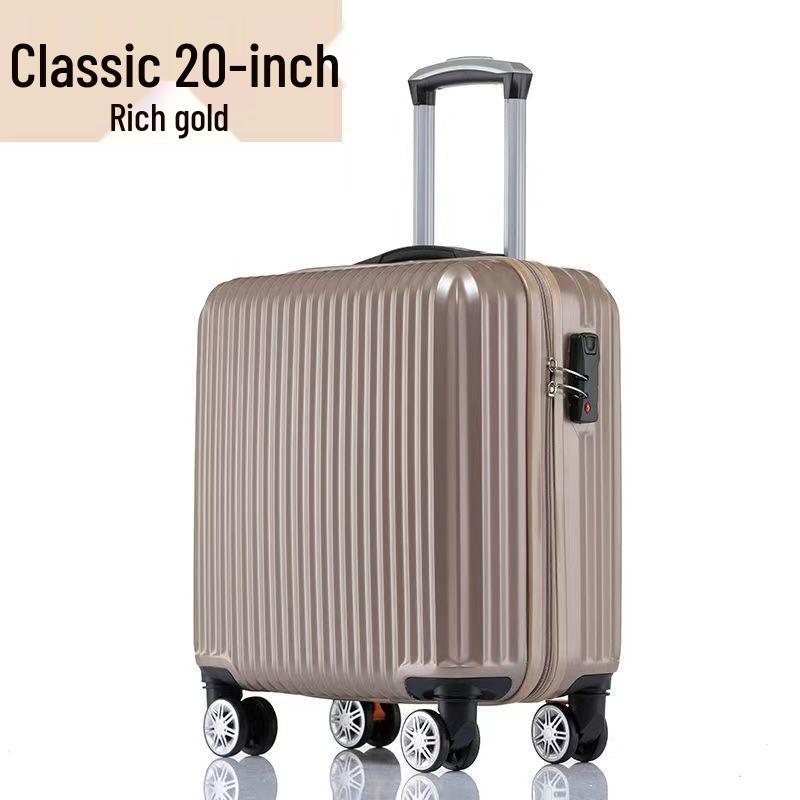 Women's 18" Mini Student Carry-on Suitcase, Aluminum Frame, 20" Compression-Resistant Trolley Case