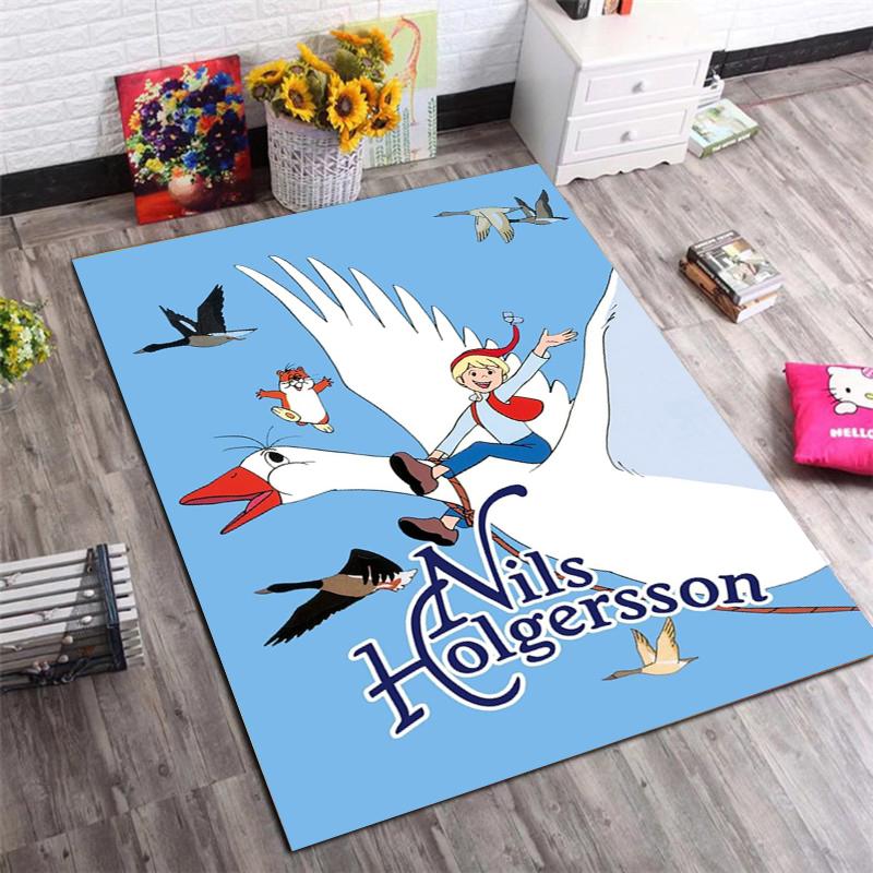 Vintage Swan Princess Art Print Area Rug Non Slip Soft Floor Mat for Bedroom Living Room Nursery Home Decor Gift