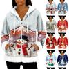 Women's Casual Fashion Long-Sleeved Zip-Up Fleece Hooded Cardigan