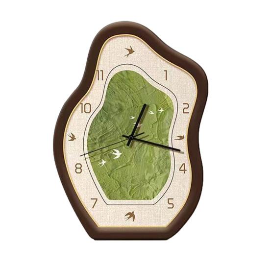 

Винтажные настенные часы с эффектом таяния с открытой стрелкой, легко читаемые, без стеклянной крышки, для дома, спальни, кухни, декоративные настольные часы с летающей птицей