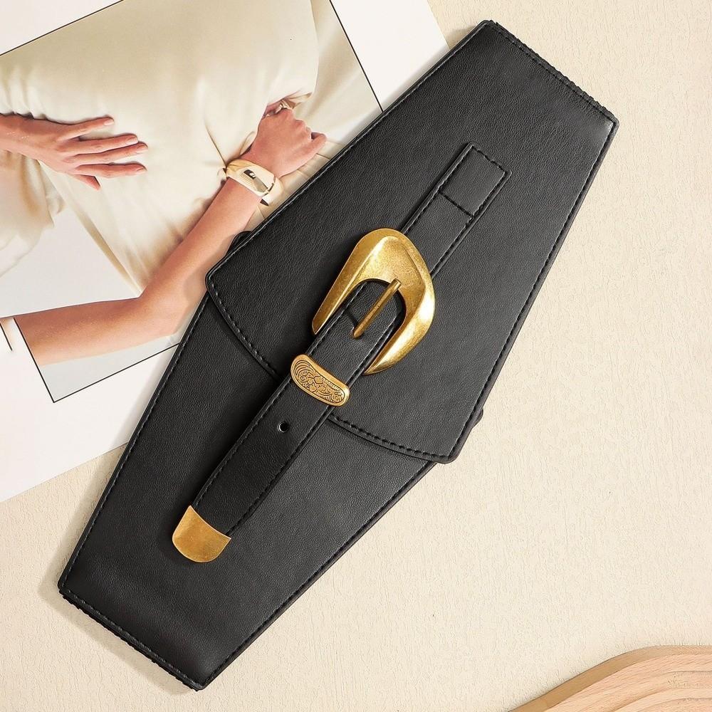 Solid Color Wide Cummerbunds Elastic Western Cowboy Belt Elegant Wide Belt  Dress