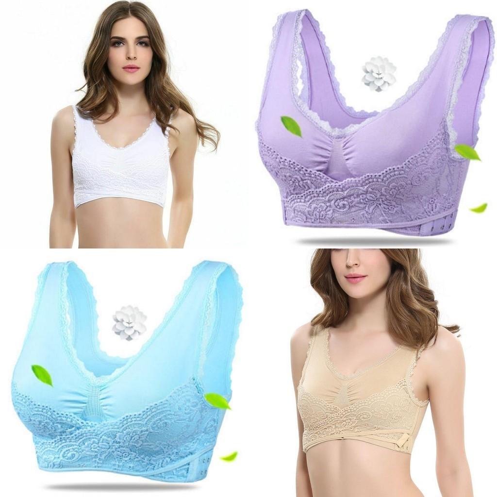 Women Lady Sexy Front Cross Adjustable Side Buckle Lace Vest Wireless Sport Bra For Ultimate Comfort And Style