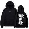 Enfant de Dieu Jésus Foi Chrétien Sweats à Capuche Hiver Chaud Polaire Sweat à Capuche Impression Graphique Lettre Pull Vêtements de Rue