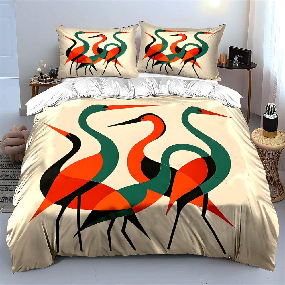 Graceful cranes in harmony Bedding sets Duvet covers Pillowcases(1* Duvet Cover 2* Pillowcases without duvet insert)