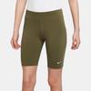 Nike Sportswear Essential Logo Print Solid Color Slim Fit Fitness Shorts Women Shorts Green CZ8527-222