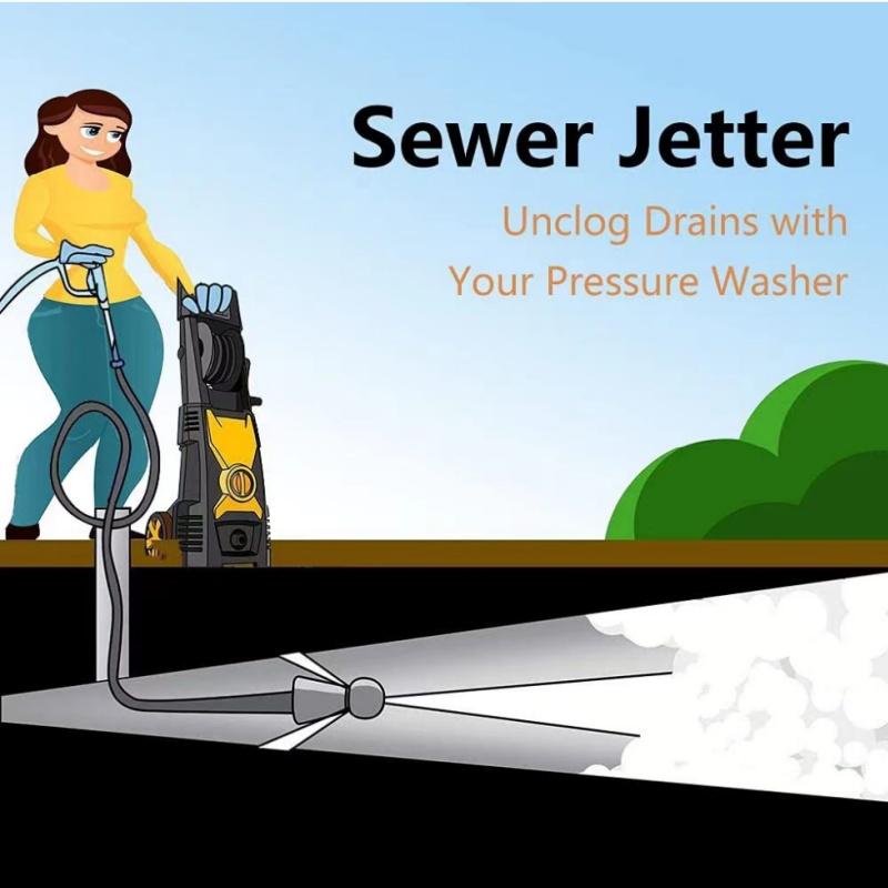 Sewer Drainage Cleaning Hose, Pipeline Cleaner, High-Pressure Cleaning Machine Hose, Sewer Nozzle, For Karcher K2K3K4K5K6K7