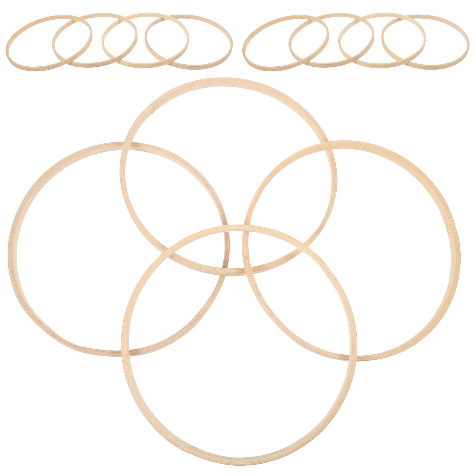 

12Pcs 17Cm Dream Catcher Bamboo Rings Craft Frame for DIY Handmade Windchime Wreath Mandala Embroidery Art Decor Accessories хакі