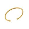 JONC Bracelet Woman 18 Carat Gold Plated Rigid Twisted Braided Diameter 56mm Hallmarked Jewel Mirror Shine Chic Trendy Luxury Jewel