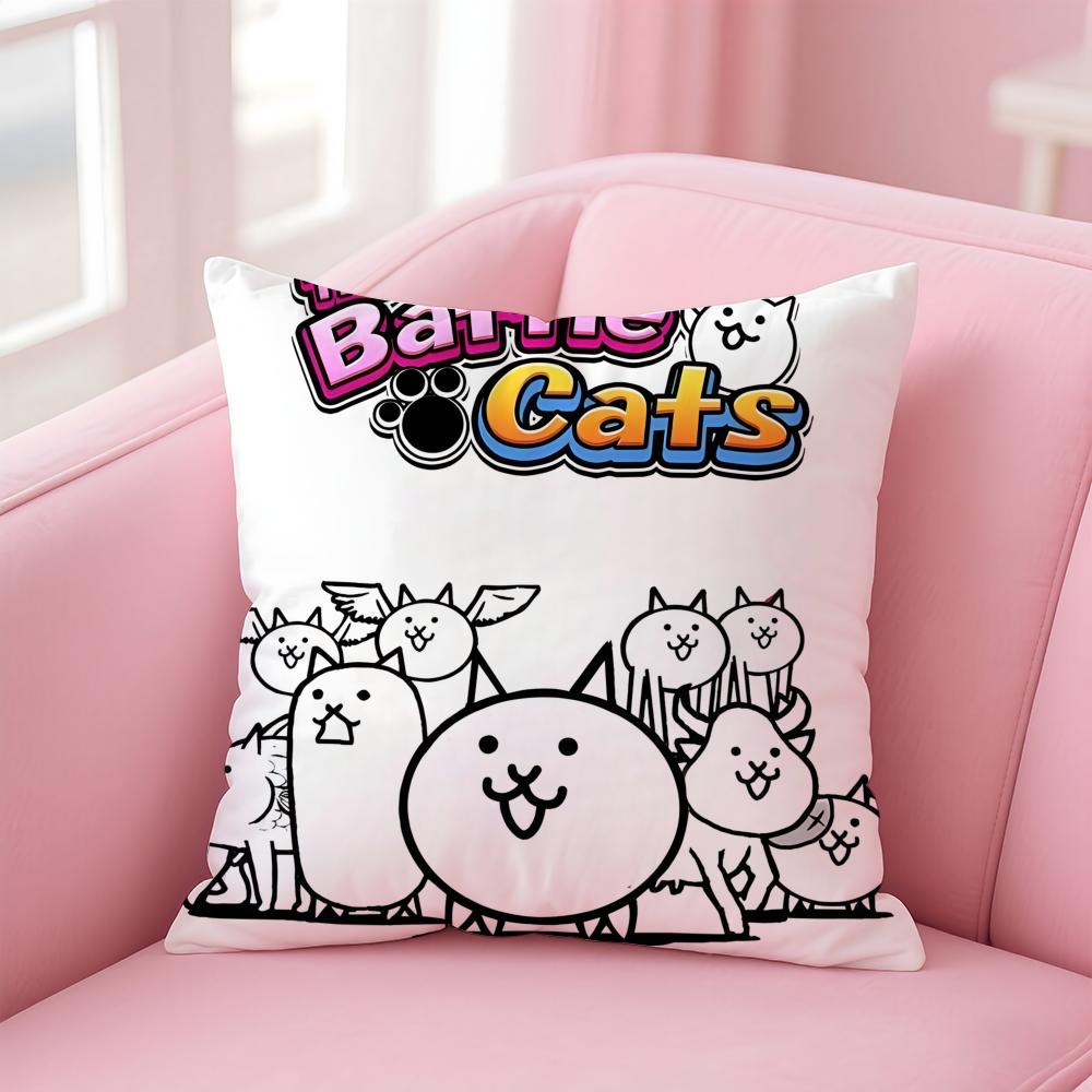 Anime T-The B-Battle Cats Cushion Cover Comfortable Reversible Pillow Cover Ideal for Car Sofa Bedroom & Beyond