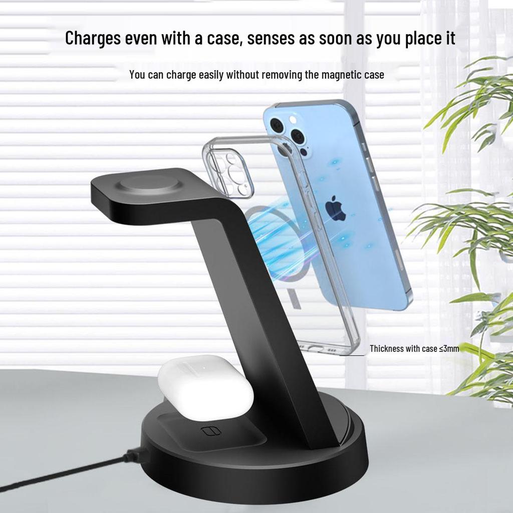 3-in-1 Wireless Charging Station for Apple, Huawei, Xiaomi Devices, Watches, and Earphones