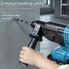 ABS Replacement Side Handle with Textured Black Grip and Guard Collar for Installation, Repair Service, Single Handle