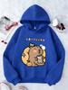 Capybara trinkt Saft Kinder Hoodie Sweatshirt Niedlich Harajuku Hoody für Jungen Mädchen Frühling Lässige Hoodies