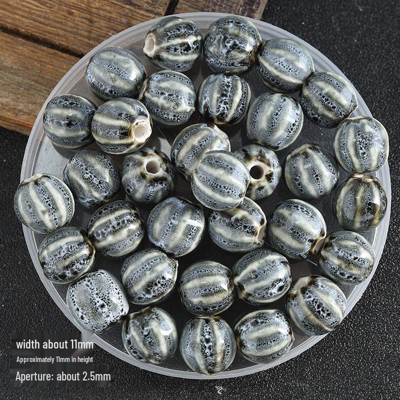 DIY Flower Glaze Watermelon Ceramic Beads – Loose Porcelain Beads for Jewelry, Clothing Accessories, Bracelet & Necklace Crafts
