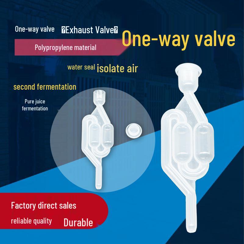 One-Way Airlock Valve for Homebrew Wine Fermentation One-Way Valve without Lid