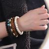 5/6 pcs/set Wood Bead Bracelet Set Bohemian Style Hand Ring Personality Men Bracelets  Gift