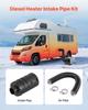 Diesel Heater Intake Pipe Kit, 25mm Car Air Parking Heater Ducting Pipe Hose Tube, Stretchable & Bendable Car Air Intake Filter Silencer Hose Pipes