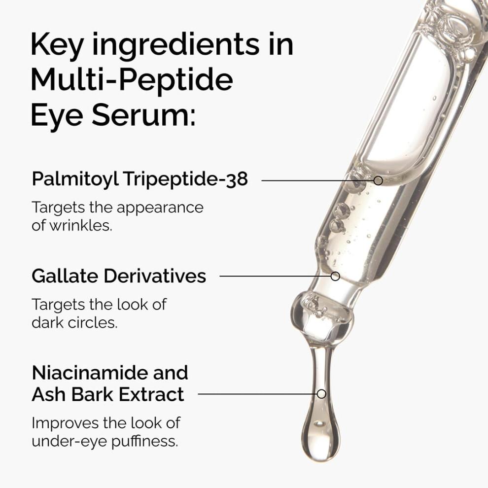 The Ordinary Multi-Peptide Eye Serum, Anti-Aging Peptide Serum for Crowâs Feet, Dark Circles & Puffiness, 15ml