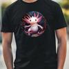 T-Shirt Herren Axolotl Portrait Motiv Baumwolle Größe XS bis 5XL