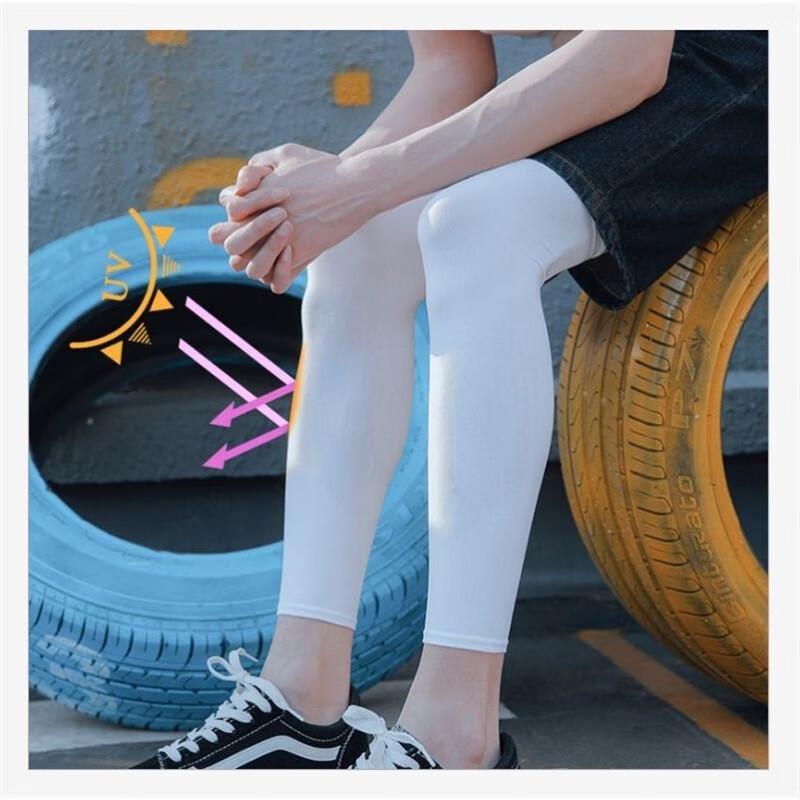 Manchons de jambe protection solaire en soie glacée