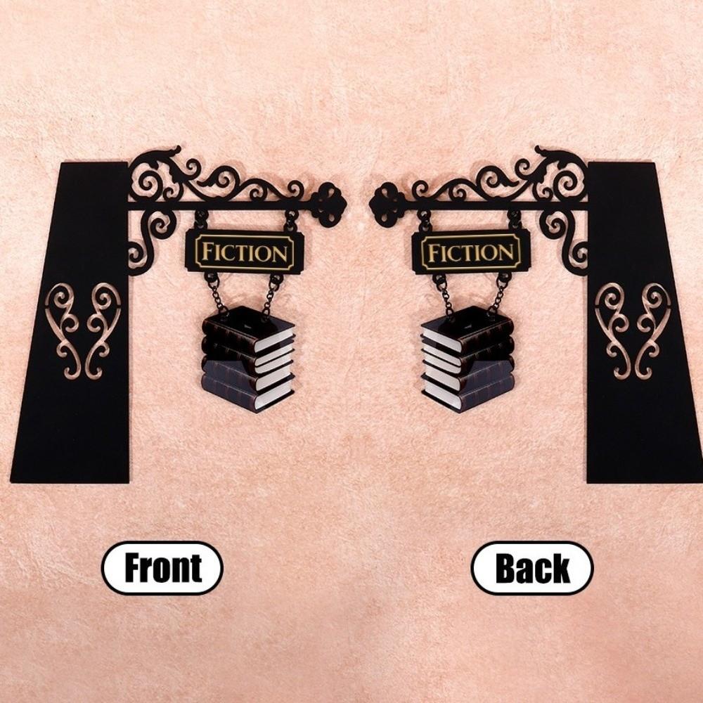 Lightweight Bookend Hanging Plaque Creative Book Partition Board Shelf Organizer  Study Desk