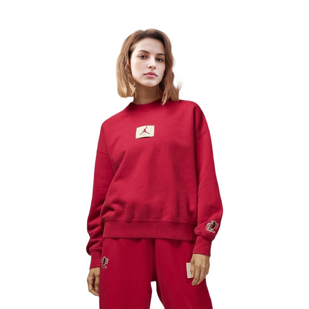 Jordan X Two 18 Collaboration Series Logo Embroidered Washed Crewneck Sweatshirt Women Tops DV6967-687