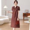 Elegant Summer Lapel Dress for Middle-Aged and Senior Women 2026