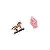 Elegant Horse Sculpture Figurine And Porcelain Ginger Jar Vase Ornament for Living Room Desk