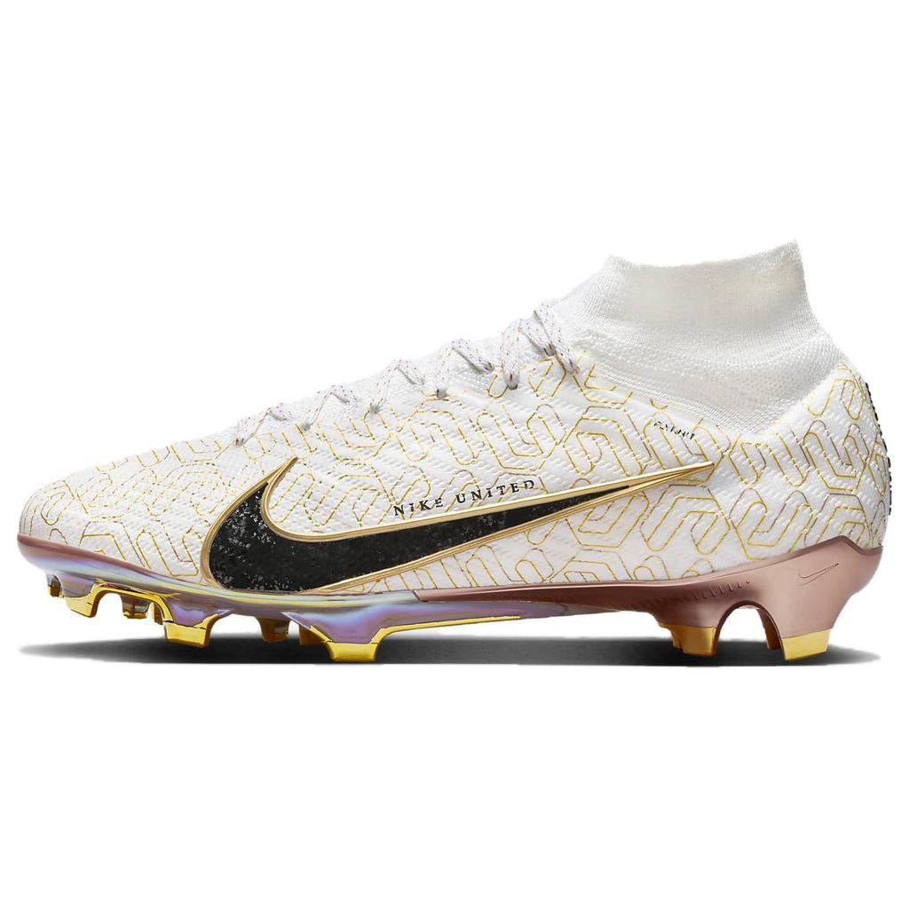 Nike Zoom Mercurial Superfly 9 Elite FG United Golden Pack Pánské kopačky Bílá Metalická zlatá Černá HJ0707-100