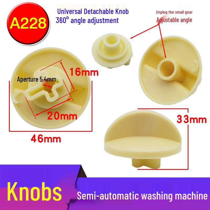 Universal Double Cylinder Washer Timer Knob for Semi-Automatic Machines