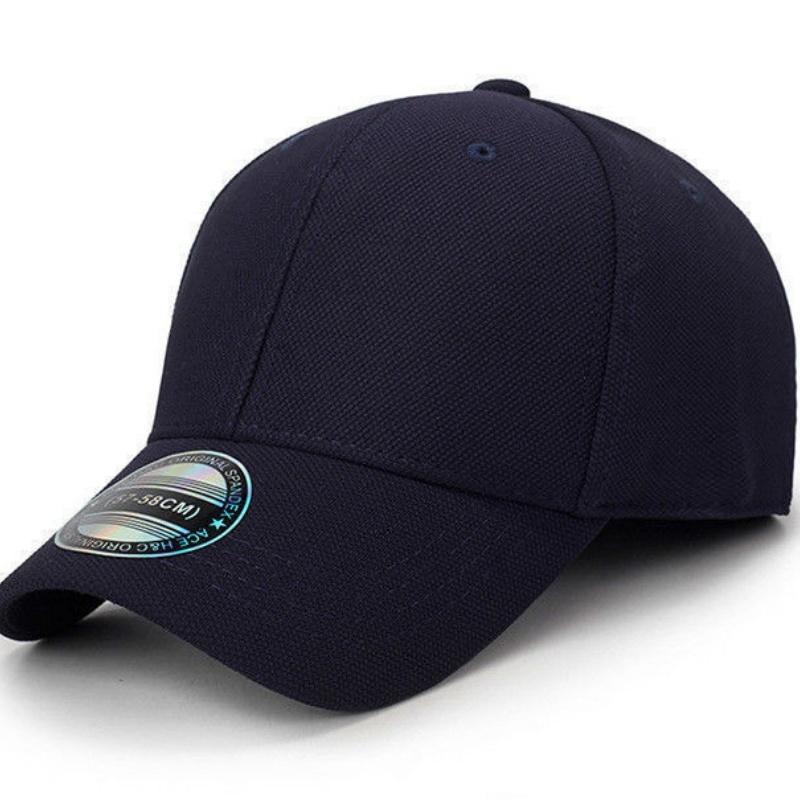 Casual fashion Solid color Baseball Cap Fitted fully enclosed unisex cap Outdoor Black Quick Recovery Sport sun protection hat