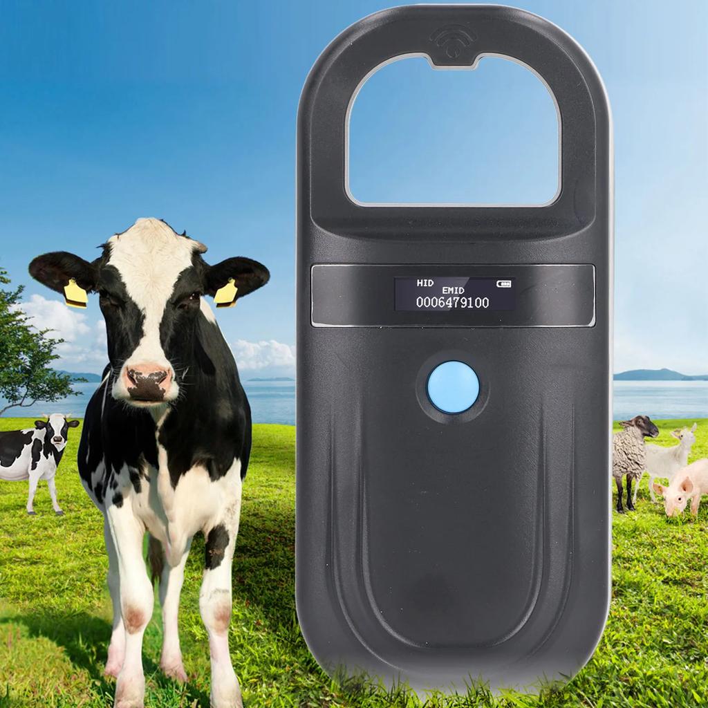 Djur-ID-läsare 134,2 kHz ISO11784 85 FDX B EMID Handhållen Husdjursmärkning Chip-skanner USB-laddning Inbyggd summer Husdjurschip-ID-skanner
