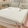 Baby Grade Pure Cotton Fitted Mattress Protector Fresh Washable Cotton Bed Sheet Full Set 3 Pieces Soft Breathable Durable Bed Cover