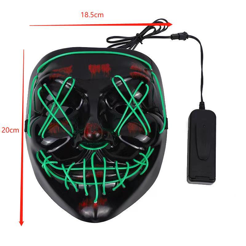 Multi Style Glowing LED Purge Mask Professional Wireless Luminous Party Mask Flashing Decorative Headgear Masker For Halloween