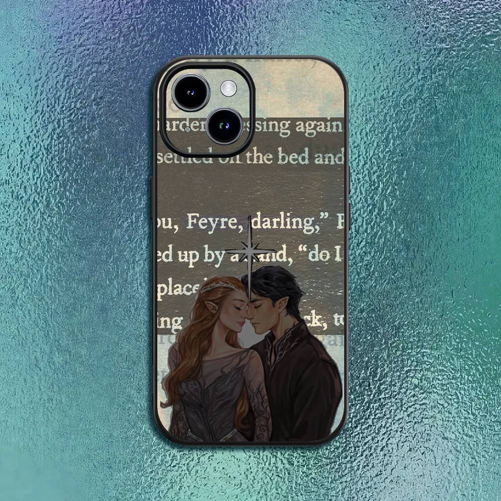 Acotar A Court of Mist and Fury Phone Case For iPhone12 13 14 15 16 17Pro Max Plus Classic black soft shell