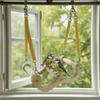 Wear Resistant Wood Bird Swing Chew-resistant Parrot Play Rack Bird Training Stand  Bird Enrichment