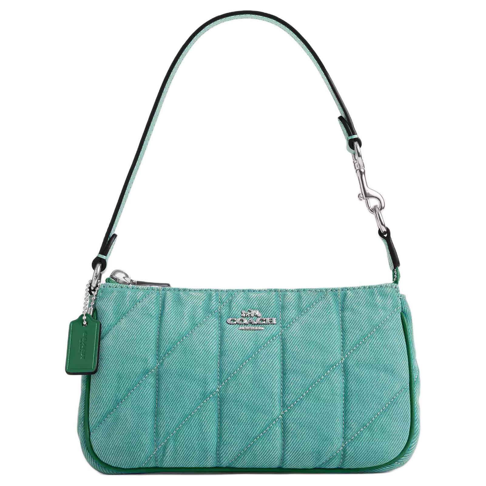 

Coach Nolita 19 Diamond Pattern Hardware Denim Handbag Small Women handbags Ivy-Green CBK58-SVY2S Gift Box Sets (Basic Set+Black Box)